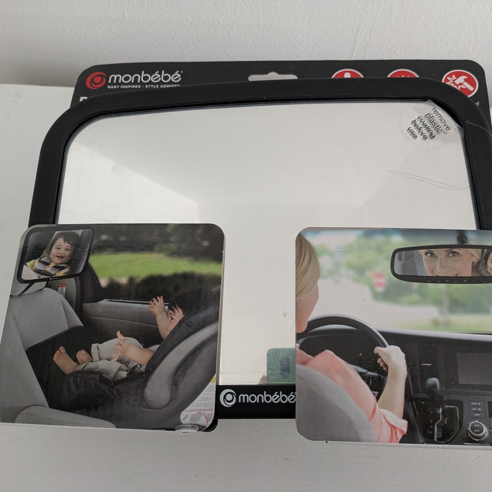 Black Car Mirror for Rear-Facing Baby